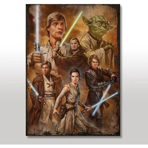 Ahşap Tablo Eski Star Wars Jedilar