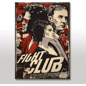 Ahşap Tablo Dövüş kulübü fight club Baskılı