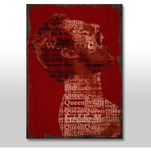 Ahşap Tablo freddie mercury Poster Şekilli