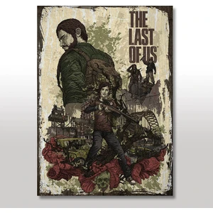 Ahşap Tablo last of us art poster Tarz
