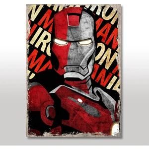Ahşap Tablo iron Man Demir Adam Desenli