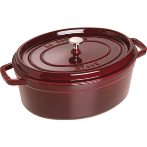 Döküm Tencere Oval 33 cm Bordo