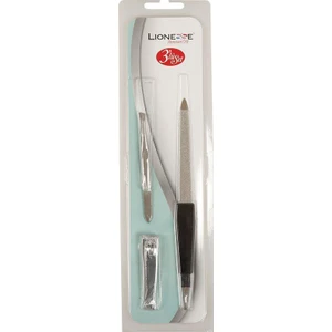 3'lü Manikür Seti Cımbız Törpü Tırnak Makası 5112 Şık Siyah Renk