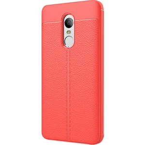 Xiaomi Redmi Note 4X Kılıf Suni Deri Dokulu Silikon