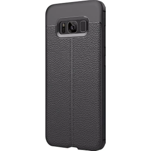 Samsung Galaxy S8 Plus Kılıf Suni Deri Dokulu Silikon