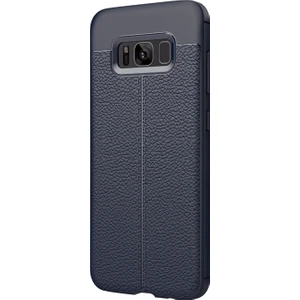 Samsung Galaxy S8 Plus Kılıf Suni Deri Dokulu Silikon