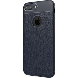 Apple iPhone 7 Plus Kılıf Suni Deri Dokulu Silikon