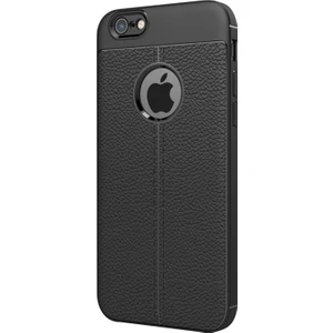 Apple iPhone 6 Plus Kılıf Suni Deri Dokulu Silikon