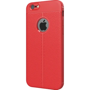 Apple iPhone 6 Plus Kılıf Suni Deri Dokulu Silikon
