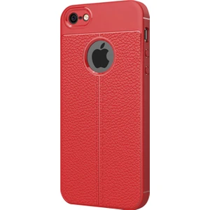 Apple iPhone 5 / 5S Kılıf Suni Deri Dokulu Silikon