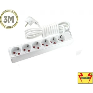 Sistem 2000 6 Lı 3 Metre Çoklu Priz