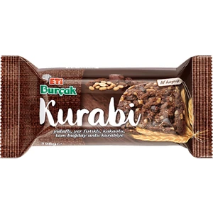 Burçak Kurabi Yulaflı, Yer Fıstıklı, Kakaolu, Tam Buğday Unlu Kurabiye 198 gr