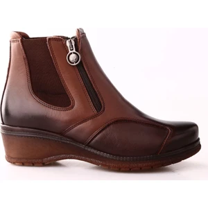 25652 Kadın Kahve Deri Halluks Comfort Bot