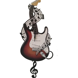 Gitar Sallanan Sarkaçlı Duvar Saati
