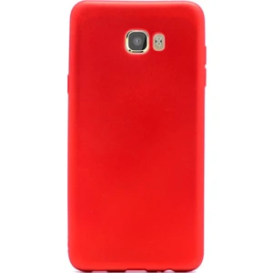 Samsung Galaxy C5 Pro Kılıf Premier Silikon Kılıf Kırmızı + Cam