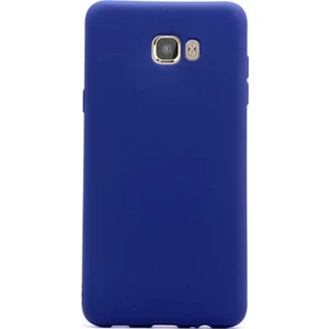 Samsung Galaxy C5 Pro Kılıf Premier Silikon Kılıf Lacivert + Cam