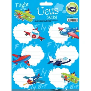 CreaTiket 1043 Uçuş Serisi Okul Etiketi
