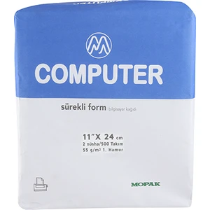 Sürekli Form 11" x 24 cm 2 Nüsha Düz 500'lü
