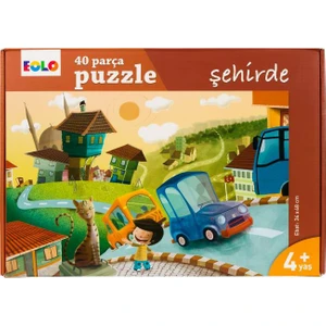 40 Parça Yer Puzzle: Şehirde