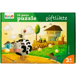 24 Parça Yer Puzzle: Çiftlikte