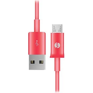 Smg-140 1.3A Micro Usb Pembe Data + Şarj Kablosu