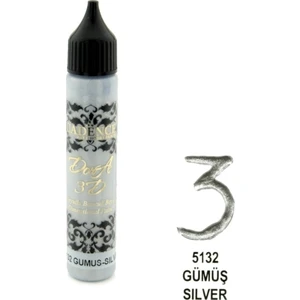 Gümüş - 3D Boyutlu Boncuk Boya 25 ml