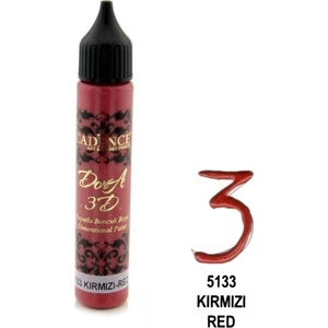 Kırmızı - 3D Boyutlu Boncuk Boya 25 ml