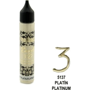 Platin - 3D Boyutlu Boncuk Boya 25 ml
