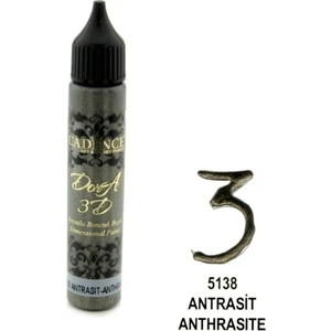 Antrasit - 3D Boyutlu Boncuk Boya 25 ml