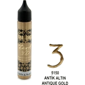 Antik Altın  3D Boyutlu Boncuk Boya 25 ml