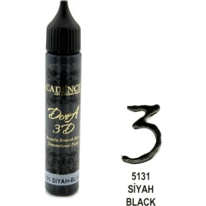 Siyah - 3D Boyutlu Boncuk Boya 25 ml