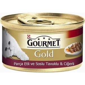 Gold Tavuk Etli Ve Ciğerli Kedi Konservesi 85 Gr X 24 Adet