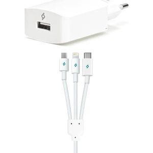 SpeedCharge Ev Şarj Cihazı Micro USB + Lightning + Type C 10W  2.1A 2SCS01UT
