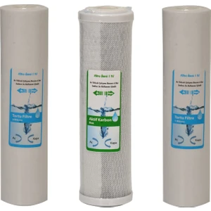 WaterGold Su Arıtma 5 ve 1 Micron Tortu ve Blok Aktif Karbon Filtre