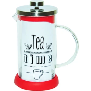 French Press Bitki Çayı Demliği Kırmızı 600 ml