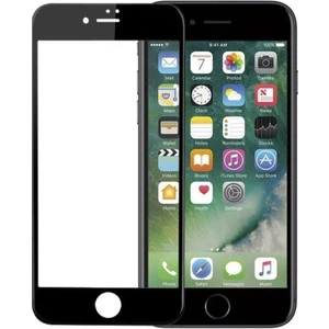 Case 4U Apple iPhone SE 2022 / SE 2020 / iPhone 8 / iPhone 7 Tam Kaplayan Tamperli Cam Ekran Koruyucu Curved Kırılmaz Kenar Siyah