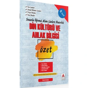 Delta Kültür Yayınevi 8. Sınıf Din Kültürü Ve Ahlak Bilgisi Özet  Liselere Hazırlık