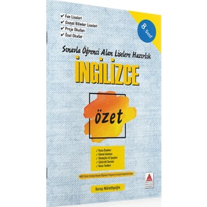 Delta Kültür Yayınevi 8. Sınıf İngilizce Özet Liselere Hazırlık