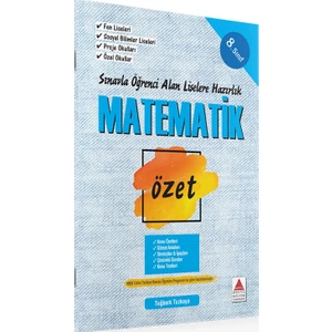 Delta Kültür Yayınevi 8. Sınıf Matematik Özet Liselere Hazırlık
