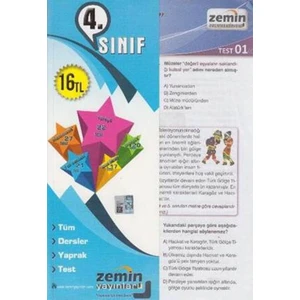 Zemin 4. Sınıf Tüm Dersler Yaprak Test
