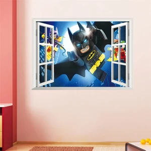 Crystal Kids Batman Lego Pencere 3D Görünümlü Bebek ve Çocuk Odası Betmen PVC Duvar Sticker