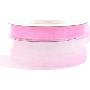 Organze Kurdele 1 Cm - Pembe