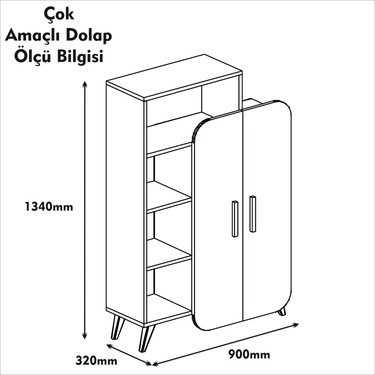 Variant Concept Form Çok Amaçlı Dolap Ve Kitaplık Ceviz - Fiyatı