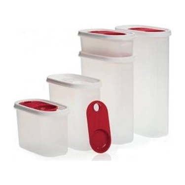 Tupperware Premium Oval Set 5'li Kırmızı (Kurubakliyat Fiyatı