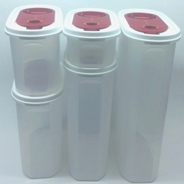 Tupperware Premium Oval Set 5'li Kırmızı (Kurubakliyat Fiyatı