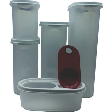 Tupperware Premium Oval Set 5'li Kırmızı (Kurubakliyat Fiyatı