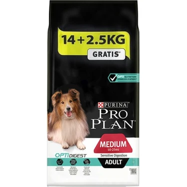 Pro Plan Sensitive Digestion Kuzulu ve Pirinçli Orta Irk Yetişkin Köpek Maması 14kg +