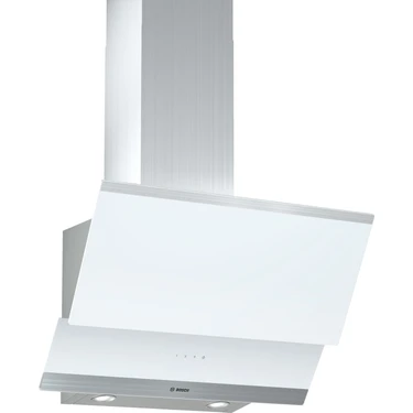 Bosch DWK065G20T Eğimli Davlumbaz Duvar Tipi Beyaz Cam Tasarım 60 cm 540 m3/sa Hava