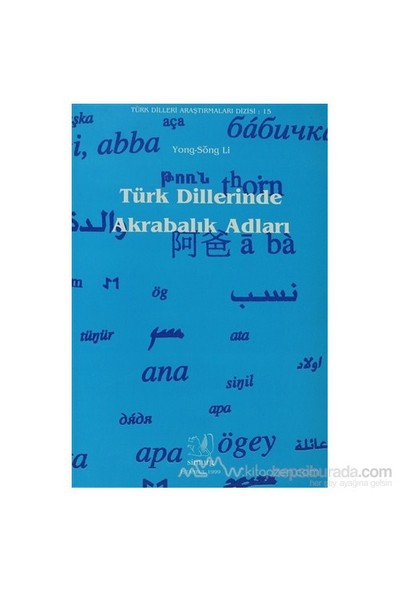 Türk Dillerinde Akrabalık Adları-Yong-Song Li