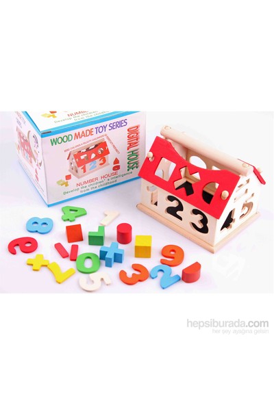 Learning Toys Wooden Digital Number House